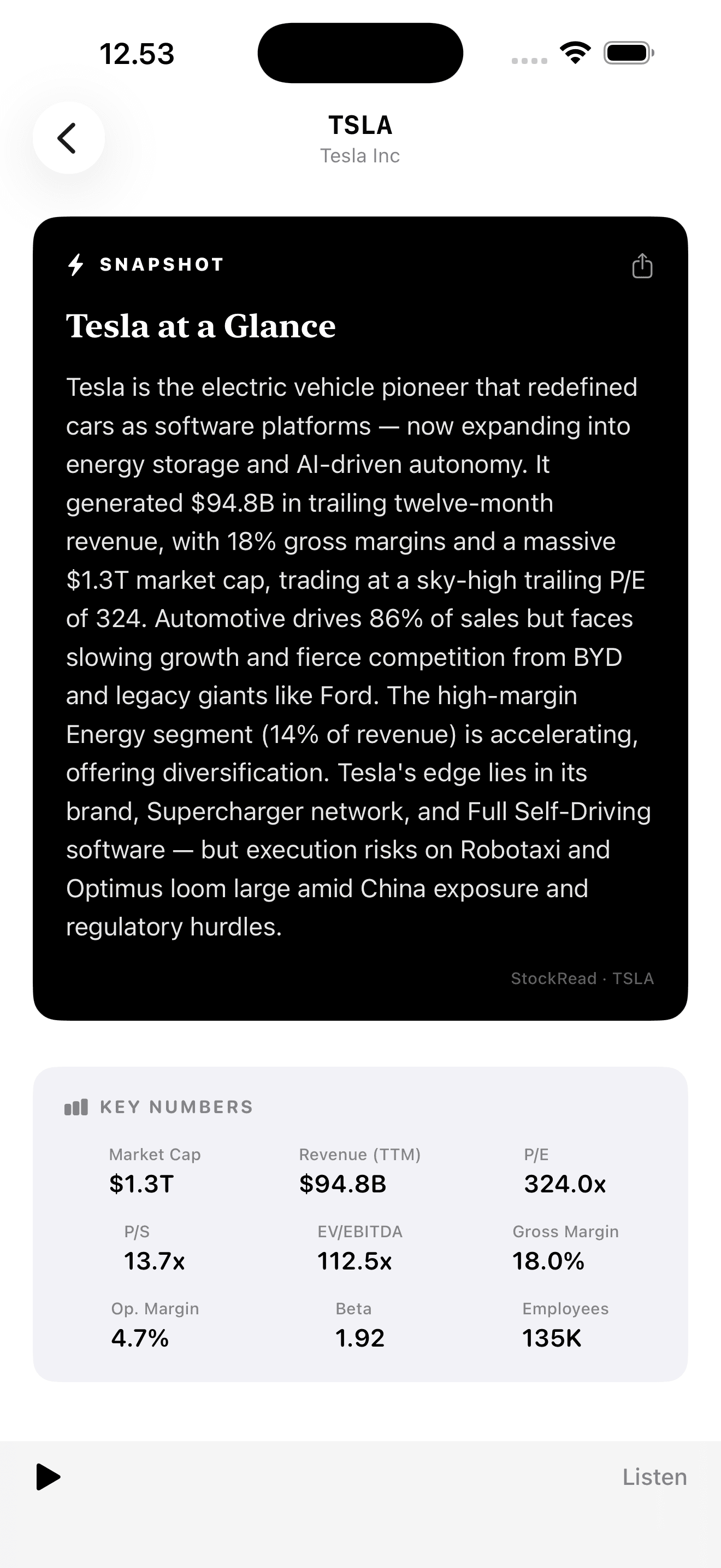 StockRead report detail